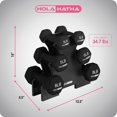 thumbnail image 3 of Set de Mancuernas HolaHatha de Neopreno 14,5 kg con Soporte, 3 of 9