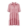 thumbnail image 7 of Atogsazn Womens Summer Striped Mini Dress Casual V Neck Button Short Sleeve Flowy Dresses A-Line Sundress Red XXL Fashion, 7 of 7