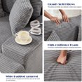 thumbnail image 6 of QJTC 67" Oversized Chaise Lounge Chair Indoor, Corduroy Upholstered Boneless Sofa Bed with Pillows, Deep Seat Sleeper Couch Reading Chair for Living Room Bedroom, No Assembly Require (Gray), 6 of 7