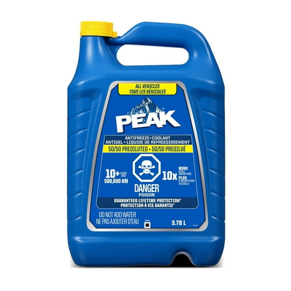 PEAK® 10X 50/50 Pre-Diluted Antifreeze + Coolant, 3.78 Liters, PEAK 10X 50/50 Pre-Diluted AFC