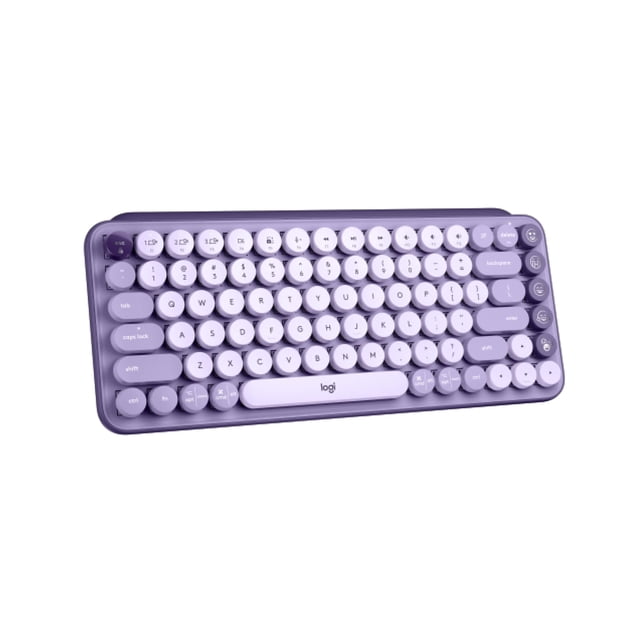 Teclado mecánico inalámbrico Logitech POP Keys con teclas emoji personalizables, diseño compacto y resistente, conectividad Bluetooth o USB, compatible con varios dispositivos y sistemas operativos -