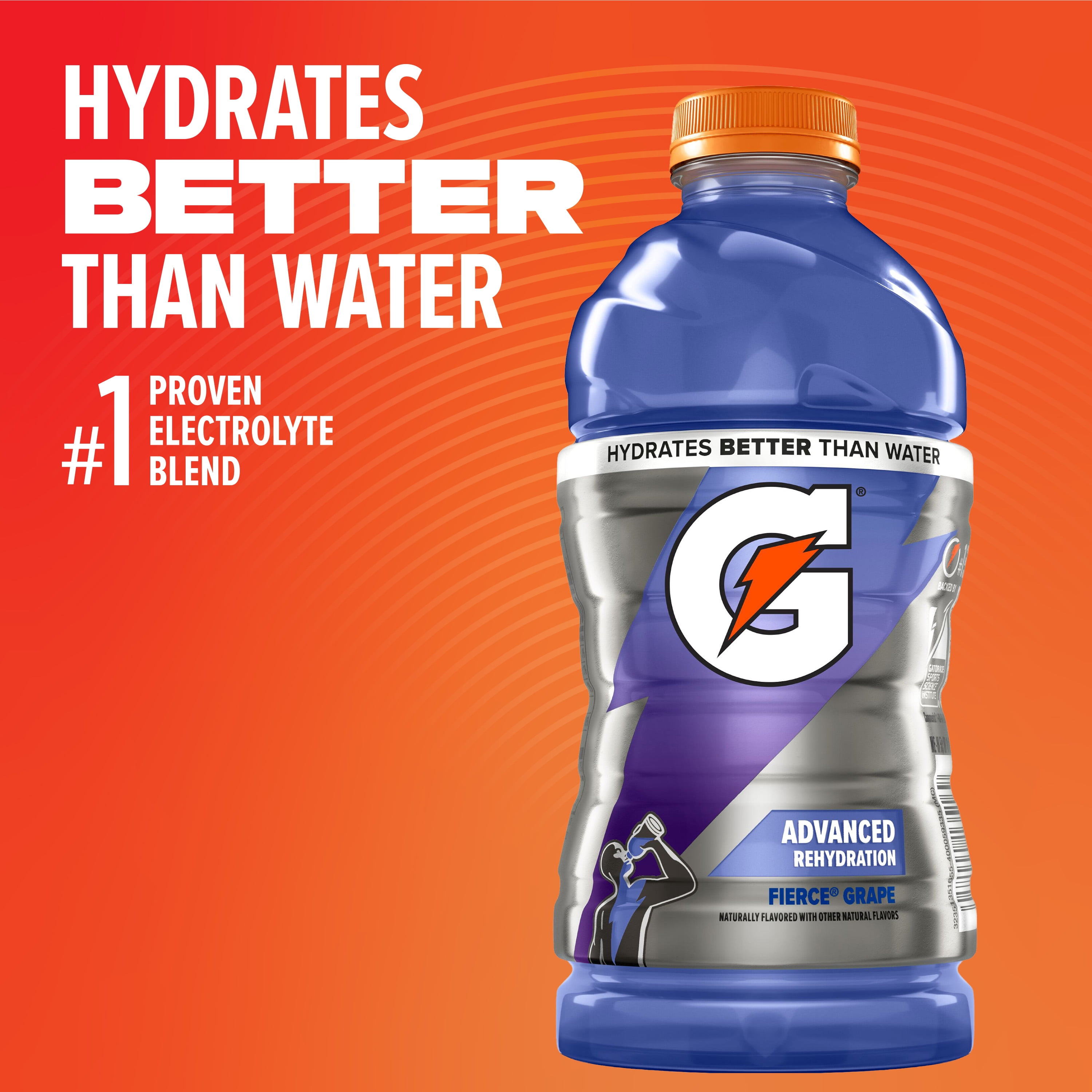 Gatorade Thirst Quencher Fierce Grape Bottled Sports Drink, 28 fl oz, 1 Count Bottle