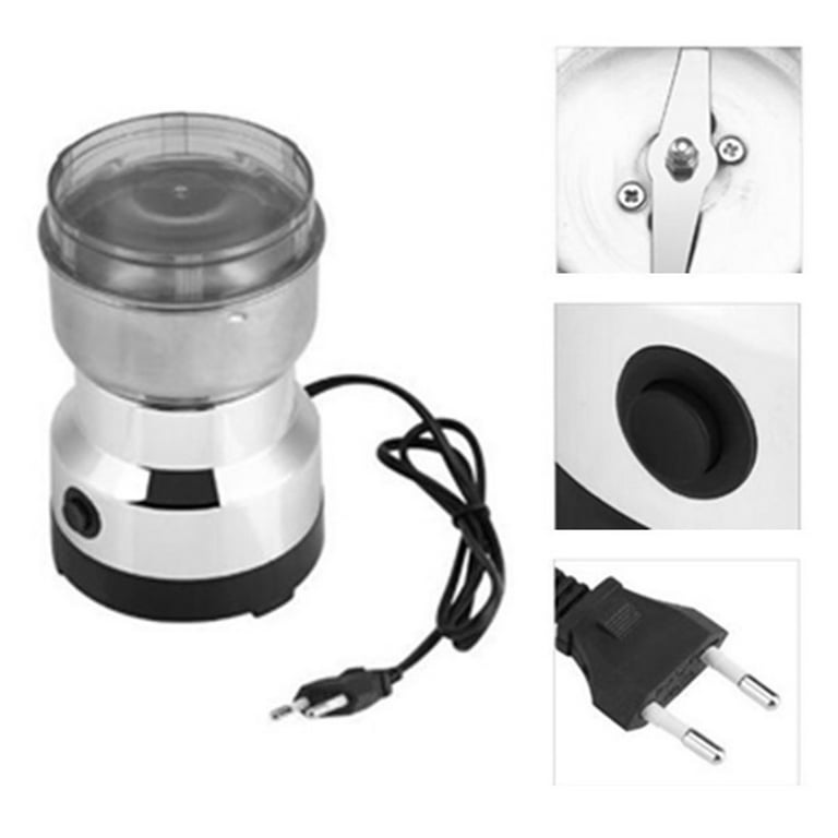 eu Plug) Mini Electric Spice & Coffee Grinder, Multifunctional 10s