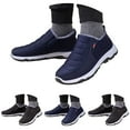 thumbnail image 1 of Dakaela Bottes d'Hiver pour Hommes Imperméables Chaudes à Enfiler Bottillons de Neige à la Cheville Soutien de la Voûte Chaussures de Marche et de Randonnée en Plein Air Noir Taille 7,5, 1 of 7