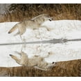 thumbnail image 2 of Jones, Adam 22x20 White Modern Wood Framed Museum Art Print Titled - Tundra wolf running-Canis lupus albus-in winter-controlled situation-Montana, 2 of 4
