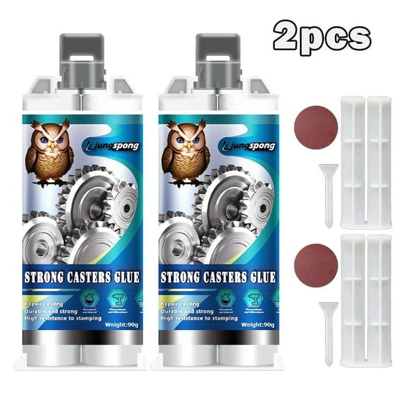 2-Pack Industrial Strength Casting Adhesive - High-Temp Resistant, Heavy-Duty Metal Bonding for Engines, Machinery, Tools & Auto Parts