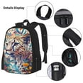 thumbnail image 3 of Honeii Vibrant Leopard In Flowers Print School Backpack Bookbag Set-with Lunch Bag & Pencil Case Elementary School Bag Primary School Backpack With Lunch Bag, 3 of 6