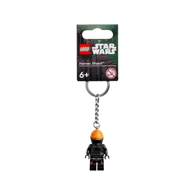 LEGO Star Wars Fennec Shand Minifigure Keyring 854245, Black, Small