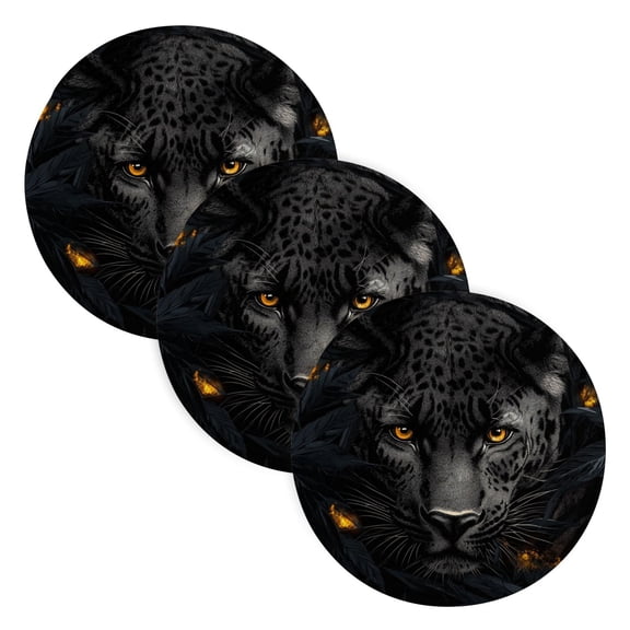 BZSMCE Mats for Pots,Pans Place Black Panthers Simple Style Pattern Pot Mats