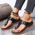 thumbnail image 5 of Xinyolin 1 Pair T-Strap Round Toe Slip-on Slope Heel Women Slippers Platform Arch Support Sandals for Daily Life, 5 of 8