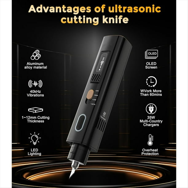 40kHz Ultrasonic Cutter: 35w Ultrasonic Cutter with 50 Replacement