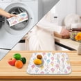 thumbnail image 3 of Yayeee Dish Drying Mat for Kitchen Counter 18" x 24" Microfiber Super Absorbent Coffee Decorative Pad, Colorful Ice Cream Pattern, 3 of 9