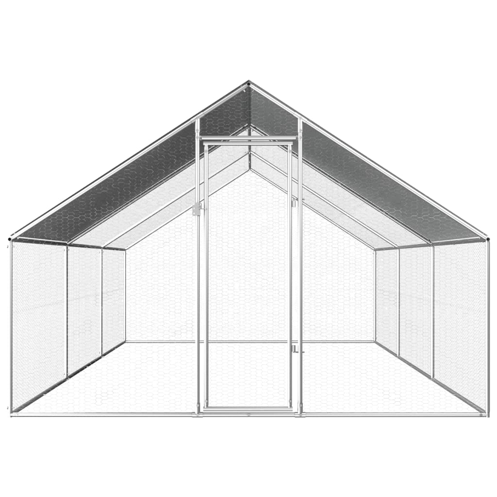 Pefilos 10'x20'x6'5" Large Metal Chicken Coop, Chicken Coops Run Cage with Waterproof Cover for Outdoor Backyardle, Silver Pefilos 10'x20'x6'5" Large Metal Chicken Coop, Chicken Coops Run Cage with Waterproof Cover for Outdoor Backyardle, Silver
