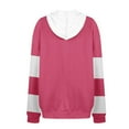 thumbnail image 5 of gbyLJF Women's Long Sleeve Hoodie Autumn and Winter Fashion Color-blocked Sweatshirt Casual Loose Round Neck Drawstring Pullover, 5 of 5