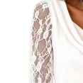 thumbnail image 2 of TaTaai Womens Solid Color Long Sleeve Ruched V Neck Pullover Casual Blouse Textured Detail Tunic Top for Daily Wear Gift, 2 of 5