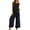 Navy, variant on Baqcunre Linen Pants Women'S 2 Piece Outfits Sleeveless Ruffle Tank Crop Top Wide Leg Pants Set With Pockets Lounge Sets For Women Women'S Pants Black L