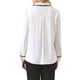 thumbnail image 3 of INSPIRAR CHIC Blusa de Oficina de Manga Larga con Cuello y Botones para Mujeres 2XL Blanca, 3 of 5