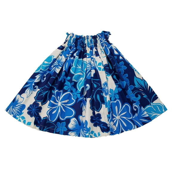 Hawaiian Hula Skirts For 4 - 7 Years Old Girls Pa'u Hula Dancer Dress, Girls children Size, Blue Color