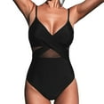thumbnail image 2 of Travelwant Women's One Piece Swimsuit Cutout Halter Lace Up Twist Bathing Suit, 2 of 7