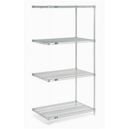 

36 x 14 x 74 in. Poly-Z-Brite Wire Shelving Add-On - Clear