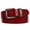 Dark Red, variant on 1 1/2" (38 mm) Snap On Nickel Free Faux Synthetic Patent Leather Fashion Plain Belt