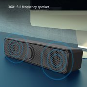 USB Powered Sound with Subwoofer, Sound for PC, Desktop Computer, Laptops Black