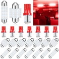 thumbnail image 1 of LAICAIW 24 Pieces Dome Light LED Car Bulb Kit Set T10 31 mm 42 mm LED Festoon Bulbs Interior LED Interior Replacement Bulbs for Car Map Door Courtesy(Red), 1 of 7
