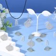 thumbnail image 6 of 60pcs Spiral Bead Cage Pendants 3 Styles Stone Crystal Necklace Holder Charms Alloy Teardrop Square Round Dangle Charms for 8mm 12mm Beads Earrings Bracelets Necklaces DIY Jewelry Making DIY, 6 of 7