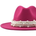 thumbnail image 2 of Sombrero Fedora Macarena para mujer y hombre con banda roja, 2 of 2
