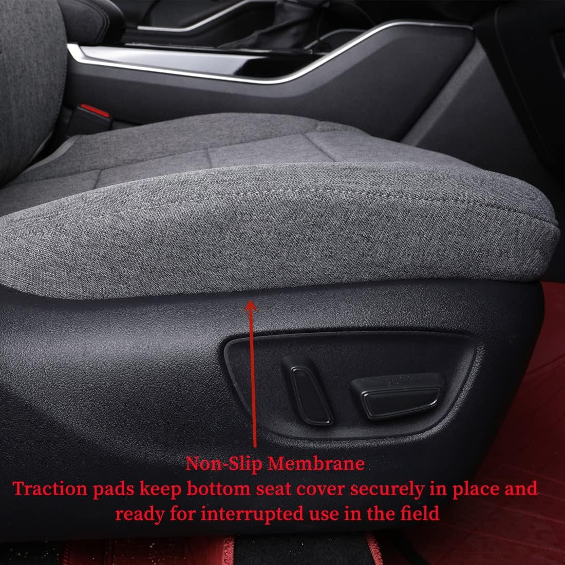 coverdream Highlander Seat Covers for 2020-2026 Toyota Highlander Suv Seat Cushion,2nd Row Captain Chair - Washable Polyester Auto Seat Covers(Full Set,Gray)