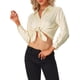 thumbnail image 4 of CAMISAS DE MODA DE SATÉN DE LEOPARDO PARA MUJERES CHIC DE MANGA LARGA CON BOTONES, BLUSAS CASUAL DE TRABAJO, TAMAÑO CHAMPÁN L, 4 of 6