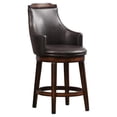 thumbnail image 3 of Pemberly Row 24.5" Transitional Wood Swivel Counter Stool in Oak (Set of 2), 3 of 8