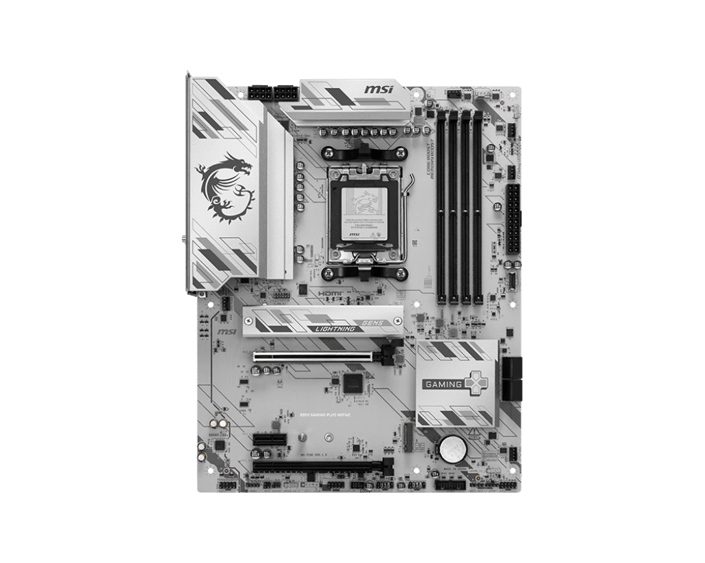MSI B850 GAMING PLUS WIFI6E AM5 AMD B850 SATA 6GBs DDR5 Ryzen 9000/ 8000/ 7000 ATX Motherboard