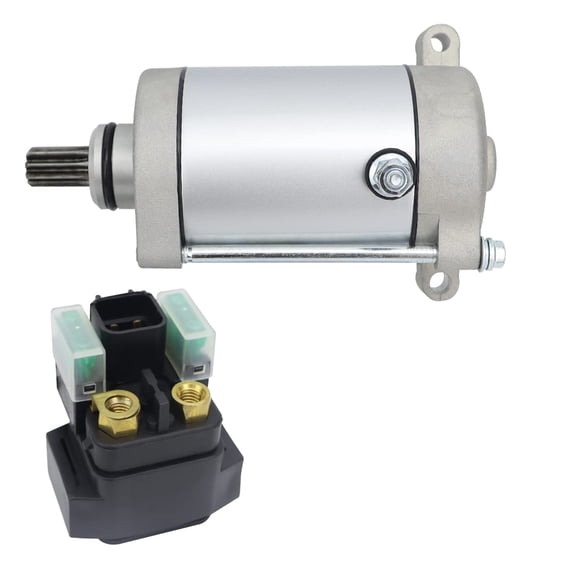 Starter & Relay fit for Yamaha ATV Kodiak 450 YFM45 2018-2022| UTV Rhino 450 660 YXR45 YXR66 2007-2009, 5KM-81890-00-00 18759 410-54039 SMU0263