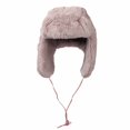 thumbnail image 2 of WITHMOONS Winter Faux Fur Snow Trapper Russian Hat Ear Flaps KRT1149 (Pink), 2 of 2