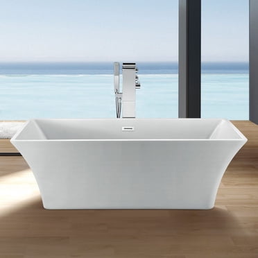 Oakmont 70 Inch Acrylic Double Ended Clawfoot Tub - Rim Faucet ...