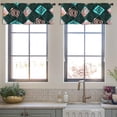 thumbnail image 3 of LALILO Kitchen Curtain Valance With Spring Flowers Rod Pocket Window Curtain 52"x 18" Set of 2, 3 of 7