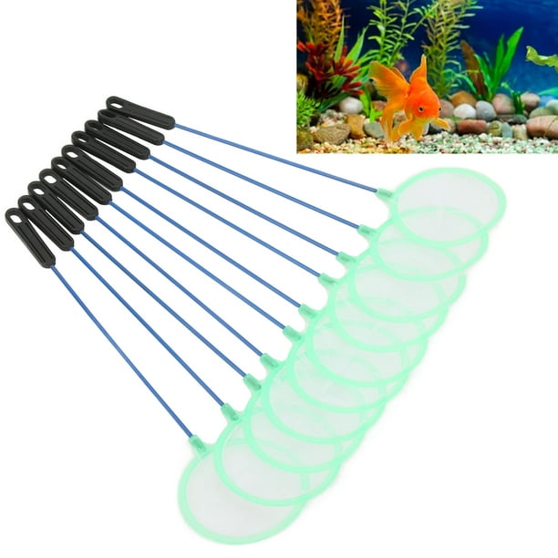 Cergrey Quick Fishing Mesh For Catching Small Fish,small Fish ,10 Pcs Small Fish Lightweight Quick Catch Mesh Nylon Net With Plastic Handle For Catchi