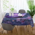 thumbnail image 4 of DEIARA Sakura Purple Butterfly Square Tablecloth 60×60in Polyester Fabric Tablecloth Washable Dust Resistant Wrinkle Resistant, 4 of 9