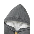 thumbnail image 6 of Qiylii Baby Winter Hooded Knitted Jumpsuit,Long Sleeve Button Down Thick Romper, 6 of 9
