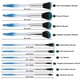 thumbnail image 2 of Yuwaku Makeup Brushes - 10pcs Premium Synthetic Foundation Blending Blush Powder Eyeshadow Brush Set Blue Transparent Crystal Handle Cute Make Up Tool, 2 of 4