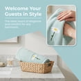 thumbnail image 6 of REGALWOVEN Floral Pattern Cotton Hand Towels Flower Embroidered Soft Absorbent Decorative Towel Set for Bathroom (13 x 30 Inch) Blue 4-Piece, 6 of 7