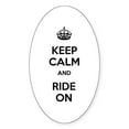 thumbnail image 1 of CafePress - Keep Calm And Ride On - Sticker (Oval), 1 of 1