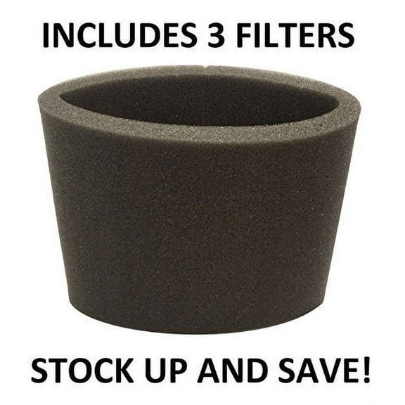 (3) Foam Filter Sleeve for Shop Vac 90585 90585-00