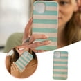 thumbnail image 2 of Téléphone Rayé Bleu Ciel Tendance – Léger et Antichoc avec un Bord à la Mode!, 2 of 6
