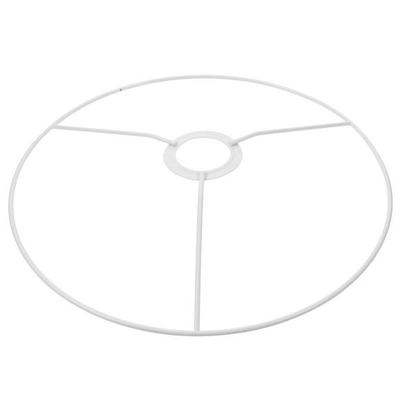 ibasenice White Iron Wire Lamp Shade Frame for Pendant Lights, Vintage Style Holder Compatible with Multiple Lamp Types