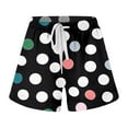 thumbnail image 3 of MKLEKYY Pantalones Cortos Deportivos de Cintura Alta con Cordones y Bolsillos con Estampado Informal para Mujer, 3 of 3