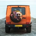 thumbnail image 6 of Fuzoiu Adorable Fluffy Bat Print Universal Spare Tire Cover with Buckle Strap, Waterproof Wheel Covers for Jeep, Trailer, RV, Truck and All Car-17 inch, 6 of 6