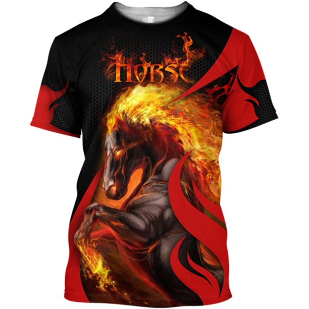 "Xishao Camisetas Hombre Hermoso Amor Caballo Animal 3D Impreso Mujeres Hombres Camiseta Verano Moda Harajuku Manga Corta Camisetas Unisex Tops Ropa" Xishao ropa