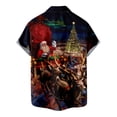 thumbnail image 5 of IROINNID Christmas Hawaiian Shirt Funny Santa Print Button Up Tropical T-shirt Short Sleeve Xmas Vacation Tops,Burgundy, 5 of 5